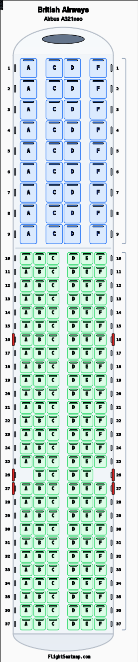 British Airways Airbus A321neo Seat Map Seating Flight Seatmap British Airways Airbus A321neo Seat Map Seating Flight Seatmap