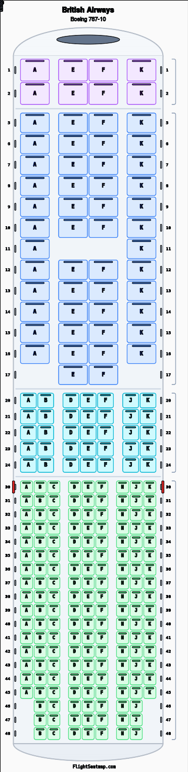 BA196 Seat Map British Airways Houston To London Flight Seatmap BA196 Seat Map British Airways Houston To London Flight Seatmap