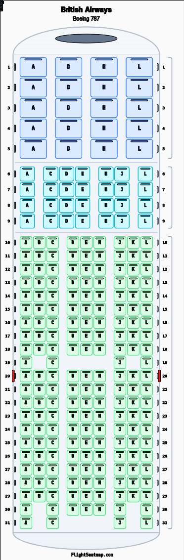 British Airways Boeing 787 Seat Map Seating Chart Flight Seatmap British Airways Boeing 787 Seat Map Seating Chart Flight Seatmap