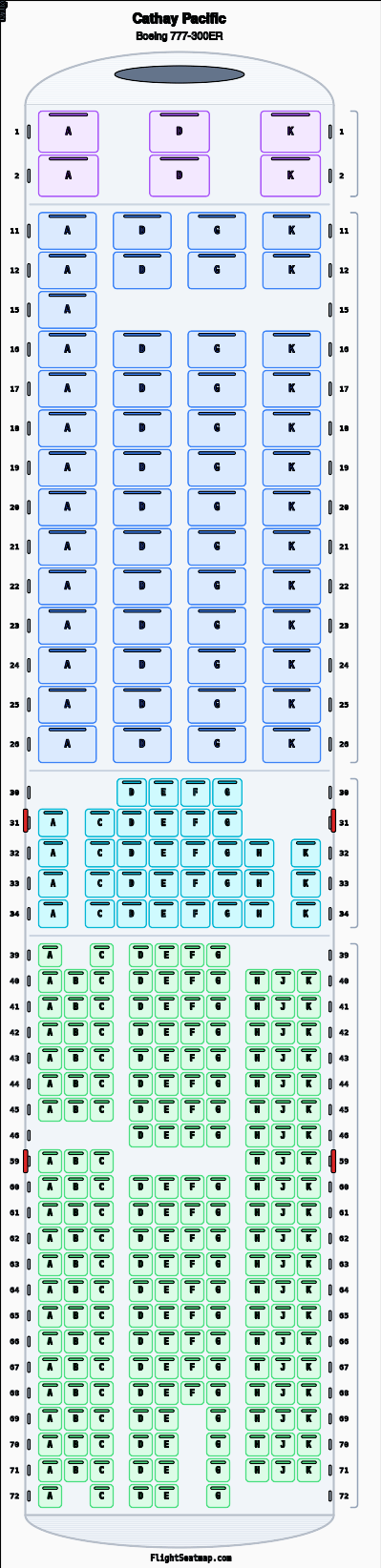 Cathay Pacific Boeing 777 300ER Seat Map Seating Flight Seatmap Cathay Pacific Boeing 777 300ER Seat Map Seating Flight Seatmap