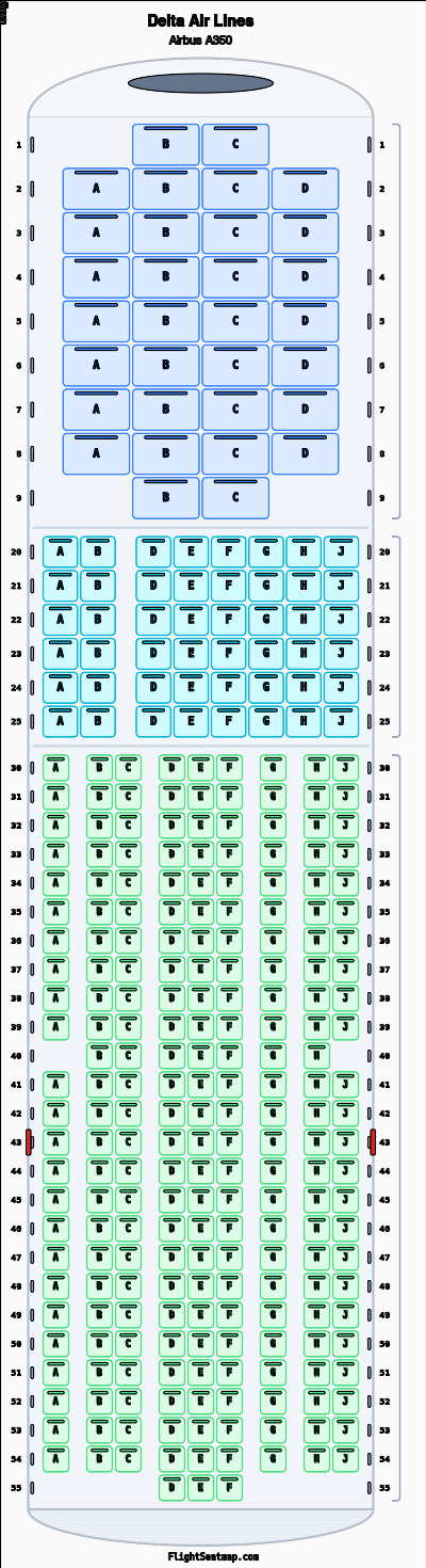 Delta A350 Seat Map Best Seats