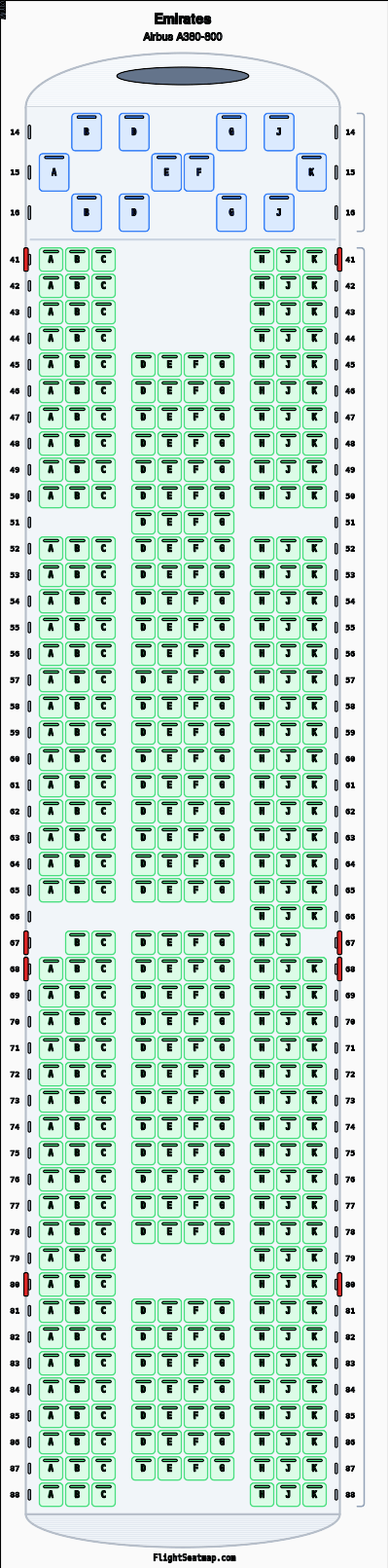 Emirates A380 Seat Map Best Seats