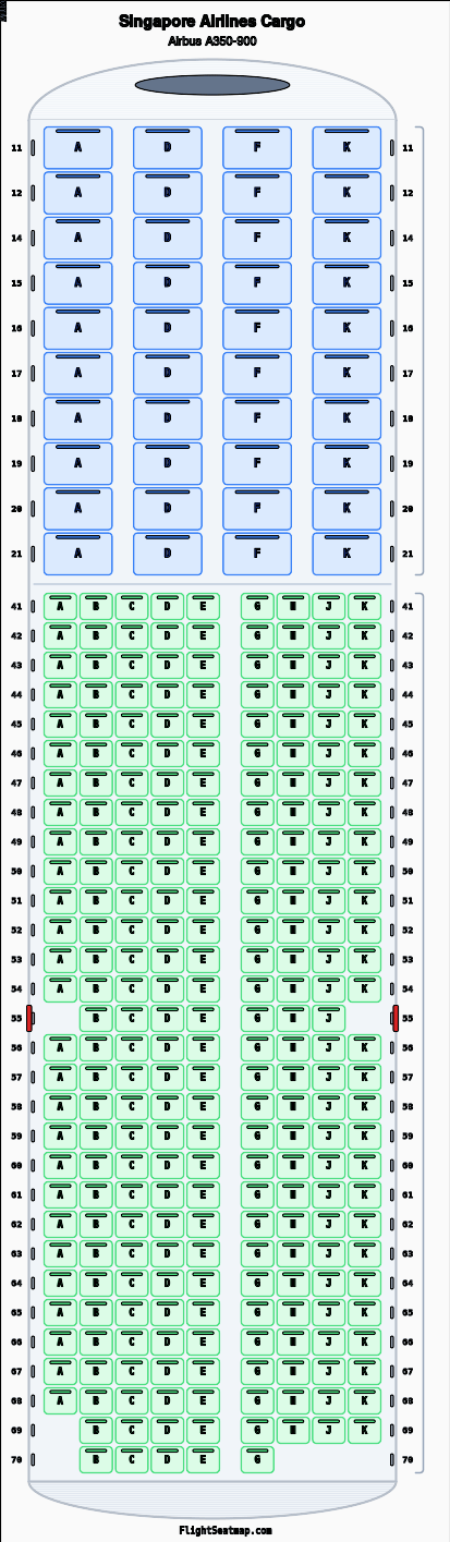 Singapore Airlines A350-900 Seat Map Best Seats